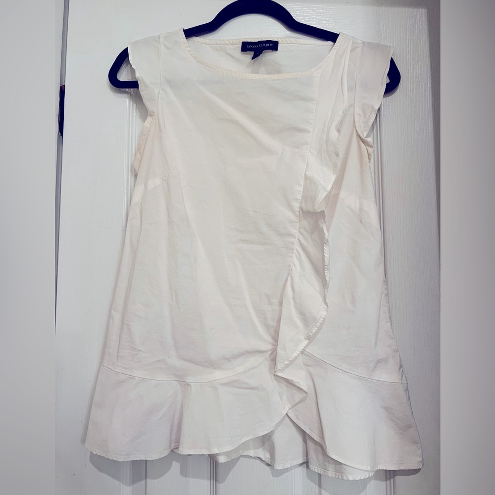 White Ruffle Blouse